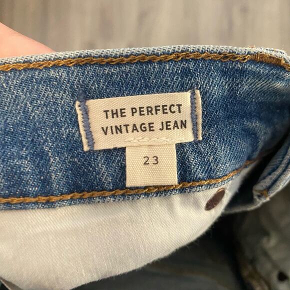 Madewell Women's size 23 Medium Wash The Perfect Vintage Jean Straight Leg - Picture 4 of 9